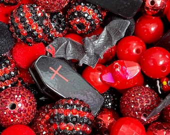 Vampire Bead Mix: Gothic DIY Craft Supplies for Jewelry & Pens