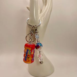 Mini chaveiro de contas de chiclete, Mini marcas de alimentos, Goma de mascar, presente de mordaça, Comida em miniatura, Mini goma