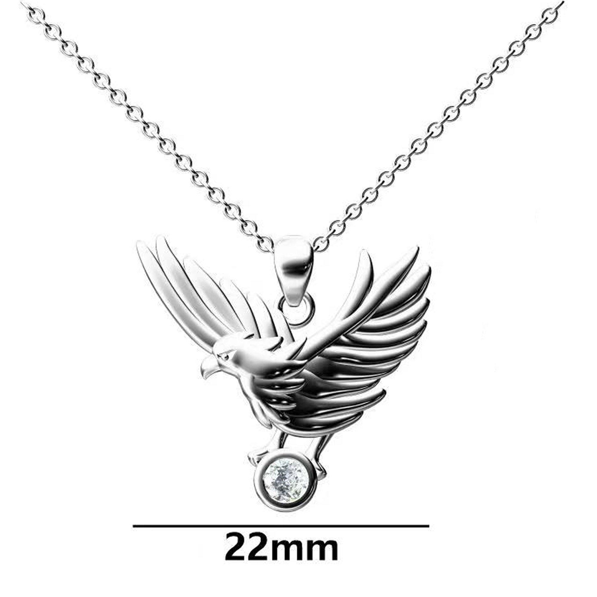 Resident Evil 4 Remake Ashley Eagle Necklace Silver Plated 