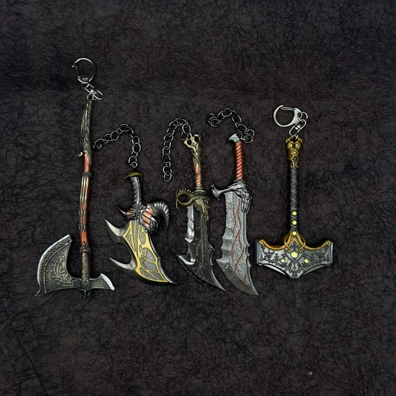 God of War Ragnarok Kratos The Blades of Chaos Leviathan Axe Blade of  Olympus Keychain Necklace Game Cosplay Accessories Jewelry