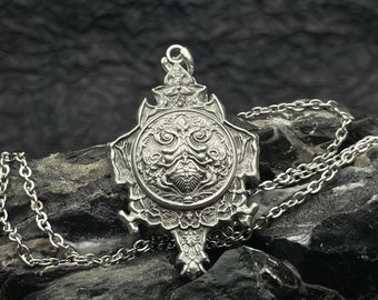 Handmade Dark Souls Necklace Artorias Silver Pendant 1.67” 1:1 Replica Dark Souls Keychain Gift Cosplay Fan Made Dark Souls Jewelry