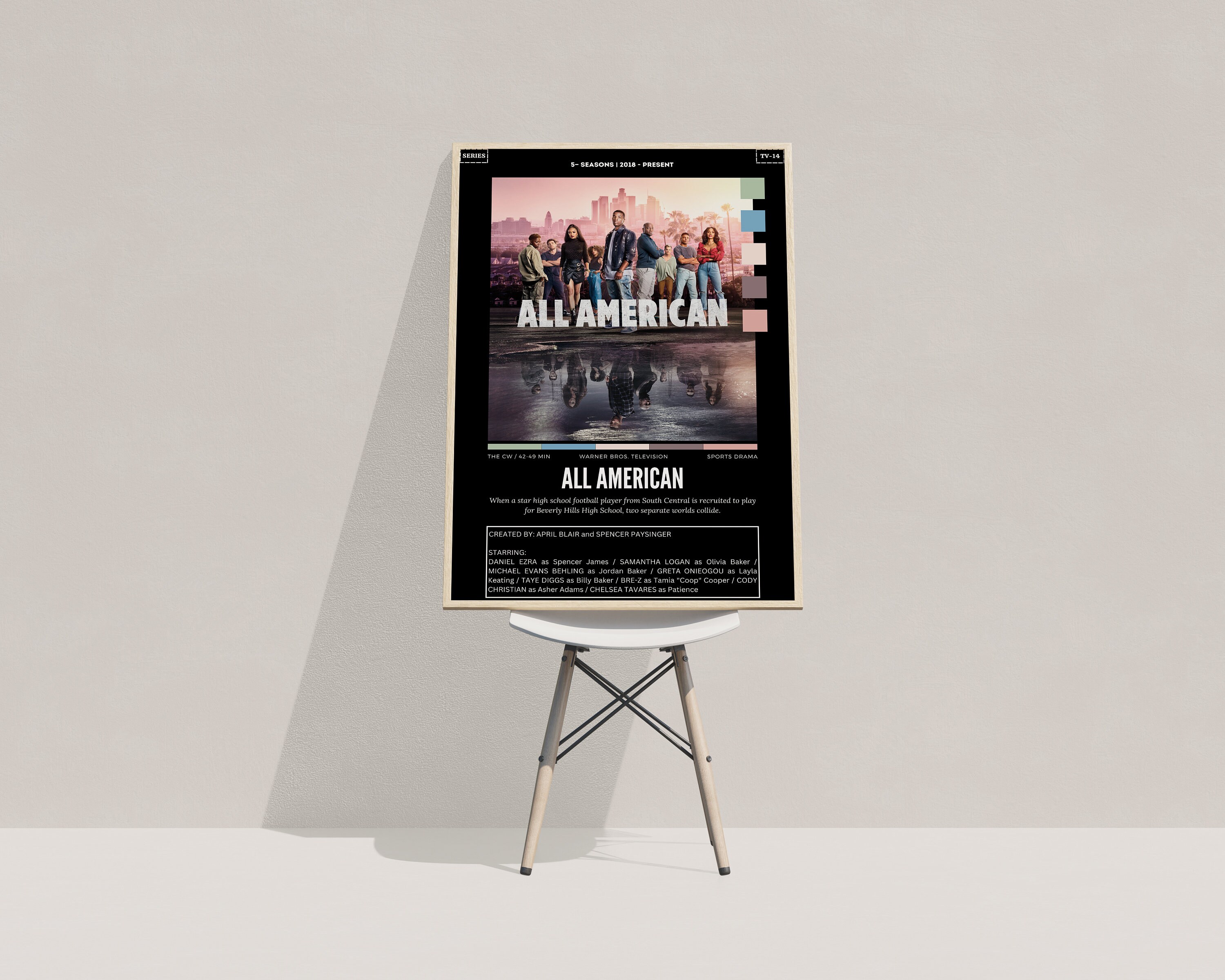 All American TV Show Poster Black Custom Movie Posters TV Show ...