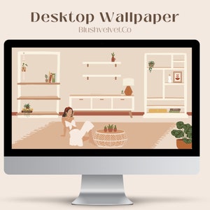 Organiseur de papier peint bohème 2025 | Papier peint MacBook | Papier peint esthétique bohème | Cette fille fond d&#39;écran | Papier peint iMac