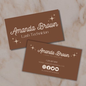 Professional Business Card Template, Neutral DIY Logo Card, Easily Customizable Canva Template, Neutral Tone