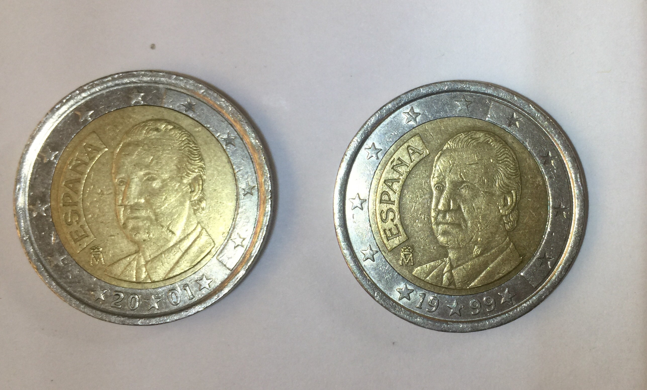 Spaanse 2 Euro zeldzame munt drukfout - Etsy Nederland