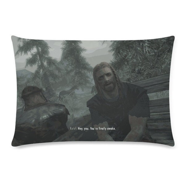 Skyrim Ralof Pillow Case - Meme TES, cadeau amusant pour un ami.