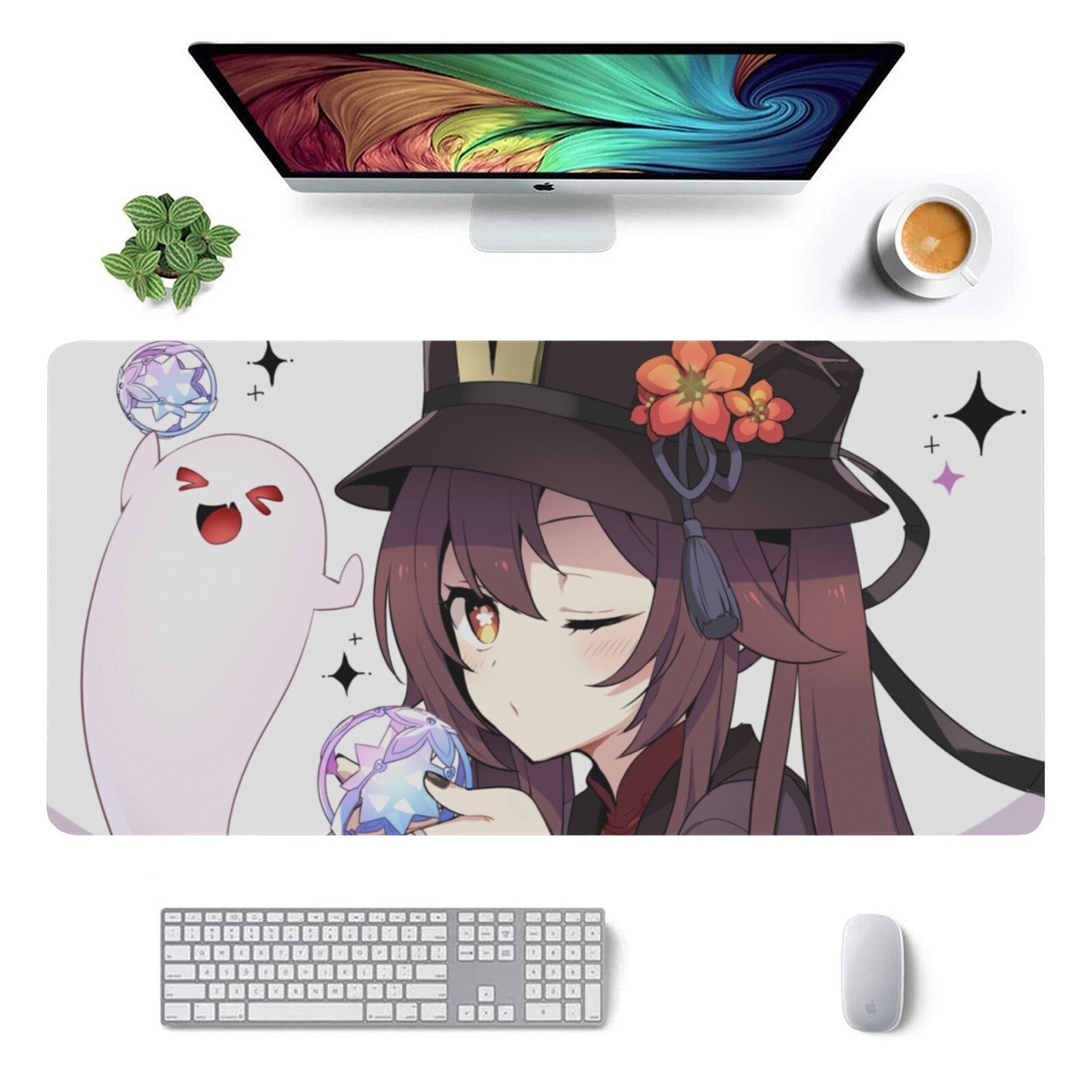 Tapis de souris 3D ergonomique Genshin Impact Ayato Oppai Boba Tea