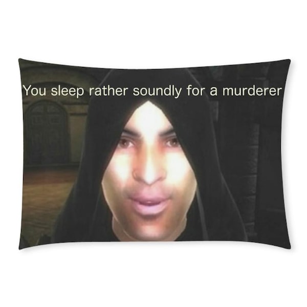 Dark Brotherhood Oblivion Pillow Case - Meme TES, funny gift, remastered