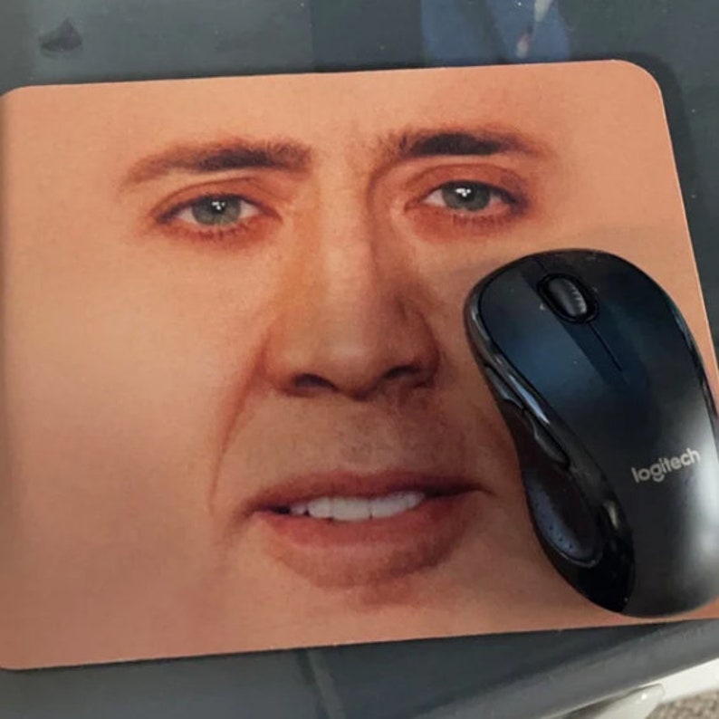 Nicolas Cage Face Meme Mousepad Meme 4chan Reddit Gamer Gift - Etsy