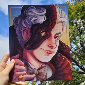 Aziraphale Art Print | Good Omens | Ineffable Husbands | Aziraphale and Crowley | 8''x10'' Art Print