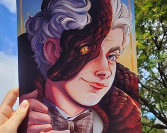 Aziraphale and Crowley Poster || Good Omens || Ineffable Husbands || 8x10 inches Art Print