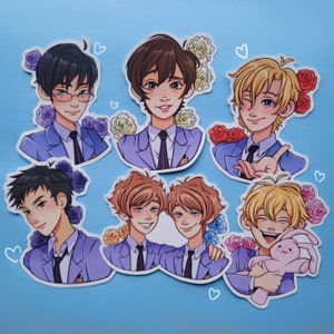 Ouran Highschool Host Club Stickers: Matte Vinyl Anime Decals