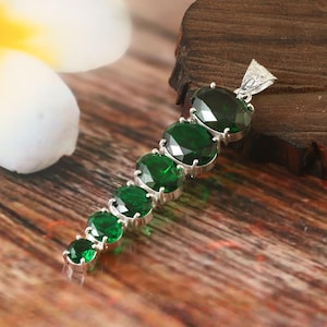 Green tourmaline  pendant handmade pendant green gemstone pendant 925 starling silver pendant gift for her/him women jewelry birthday gift