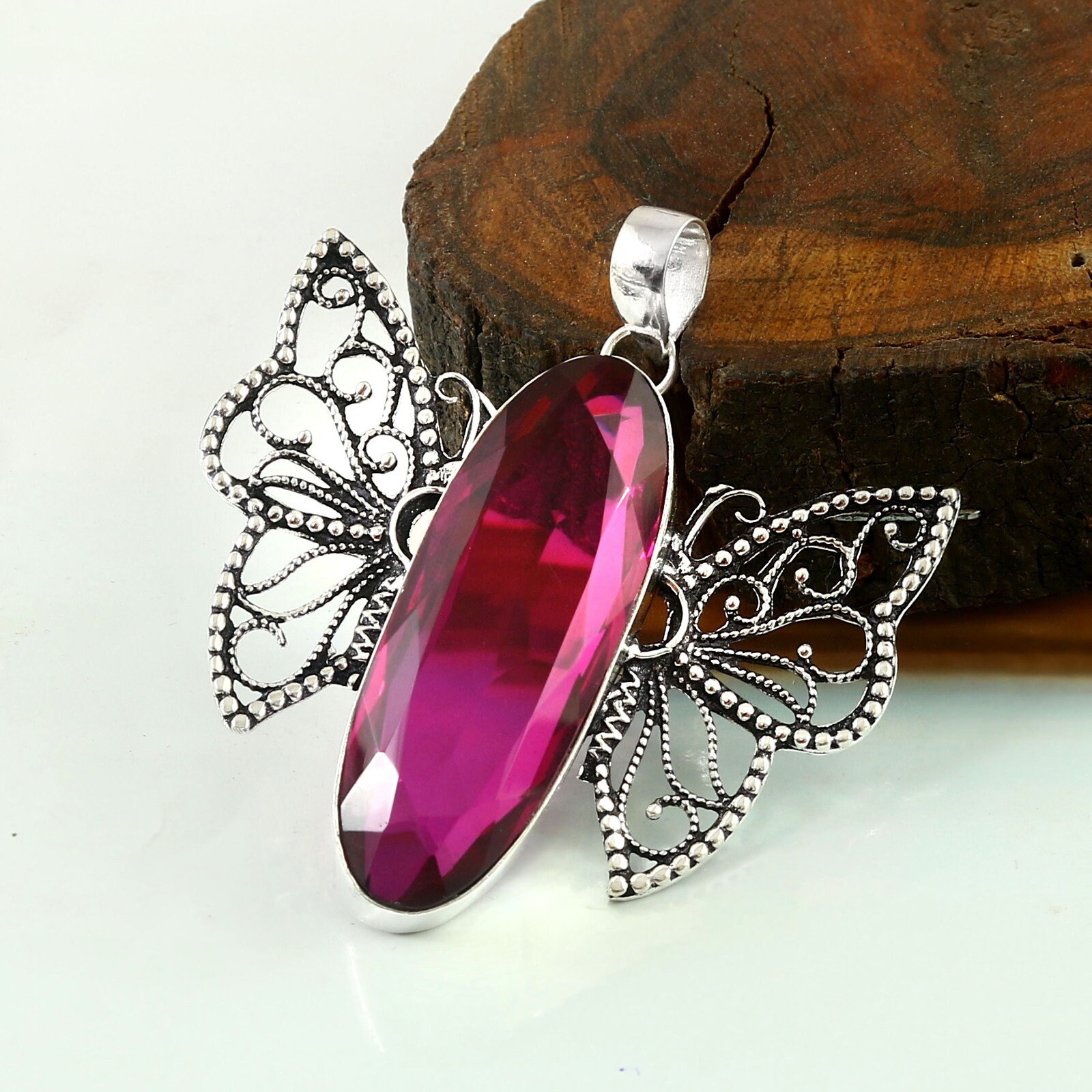 ピンクトルマリンペンダント ハンドメイドペンダント ピンク宝石