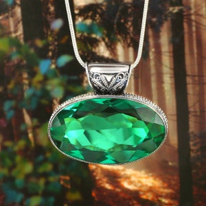 Green tourmaline pendant handmade pendant green gemstone pendant 925 starling silver pendant gift for her women jewelry christmas gift