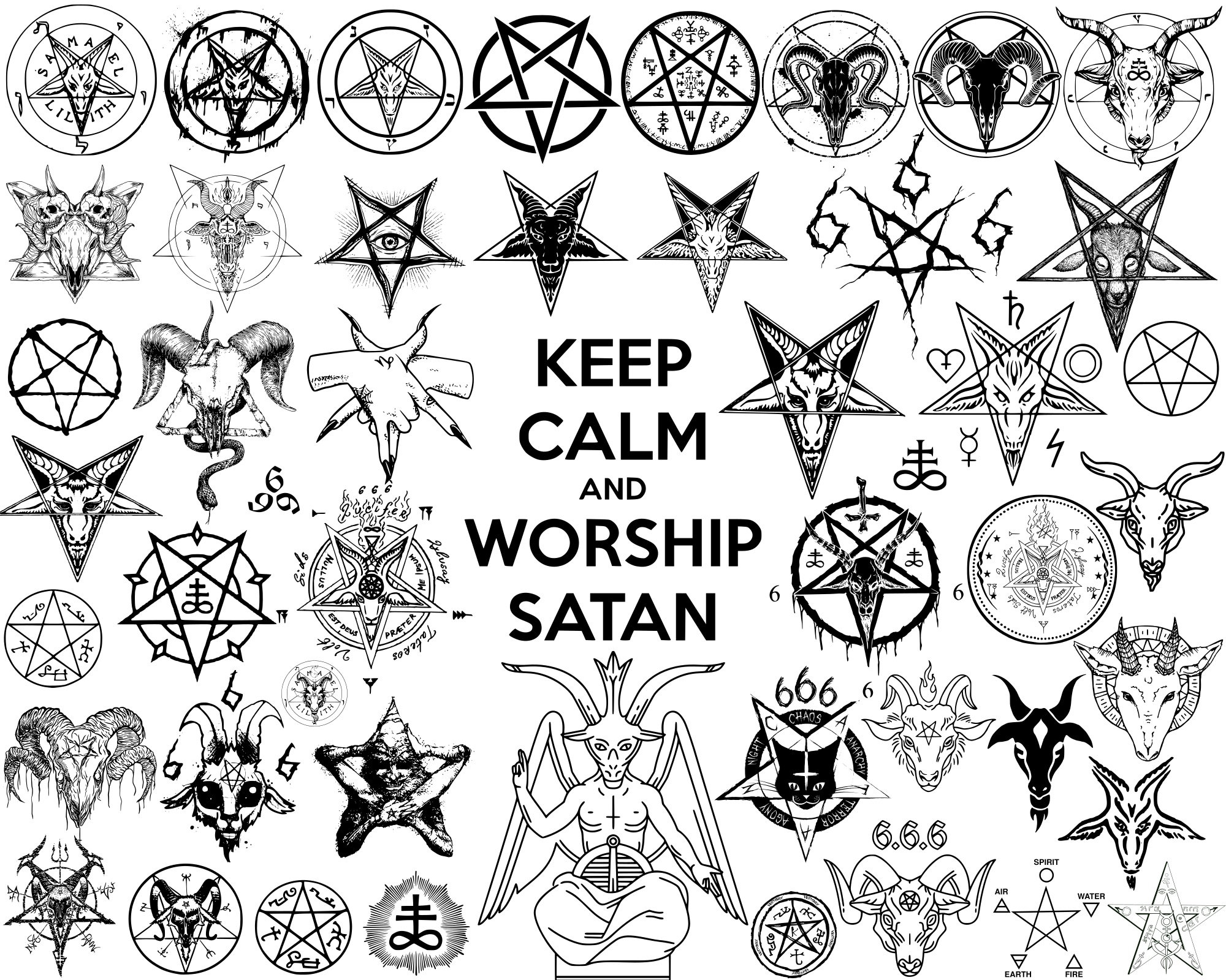 1. Satanic Star Tattoo Designs - wide 4