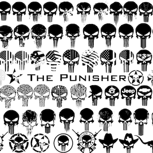 The Punish Star Vinyl Decal Sticker Custom Made to Order 