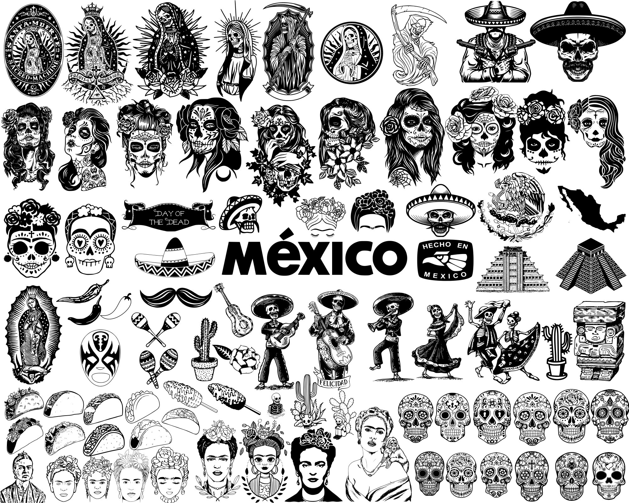 Santa muerte tattoo - Etsy México