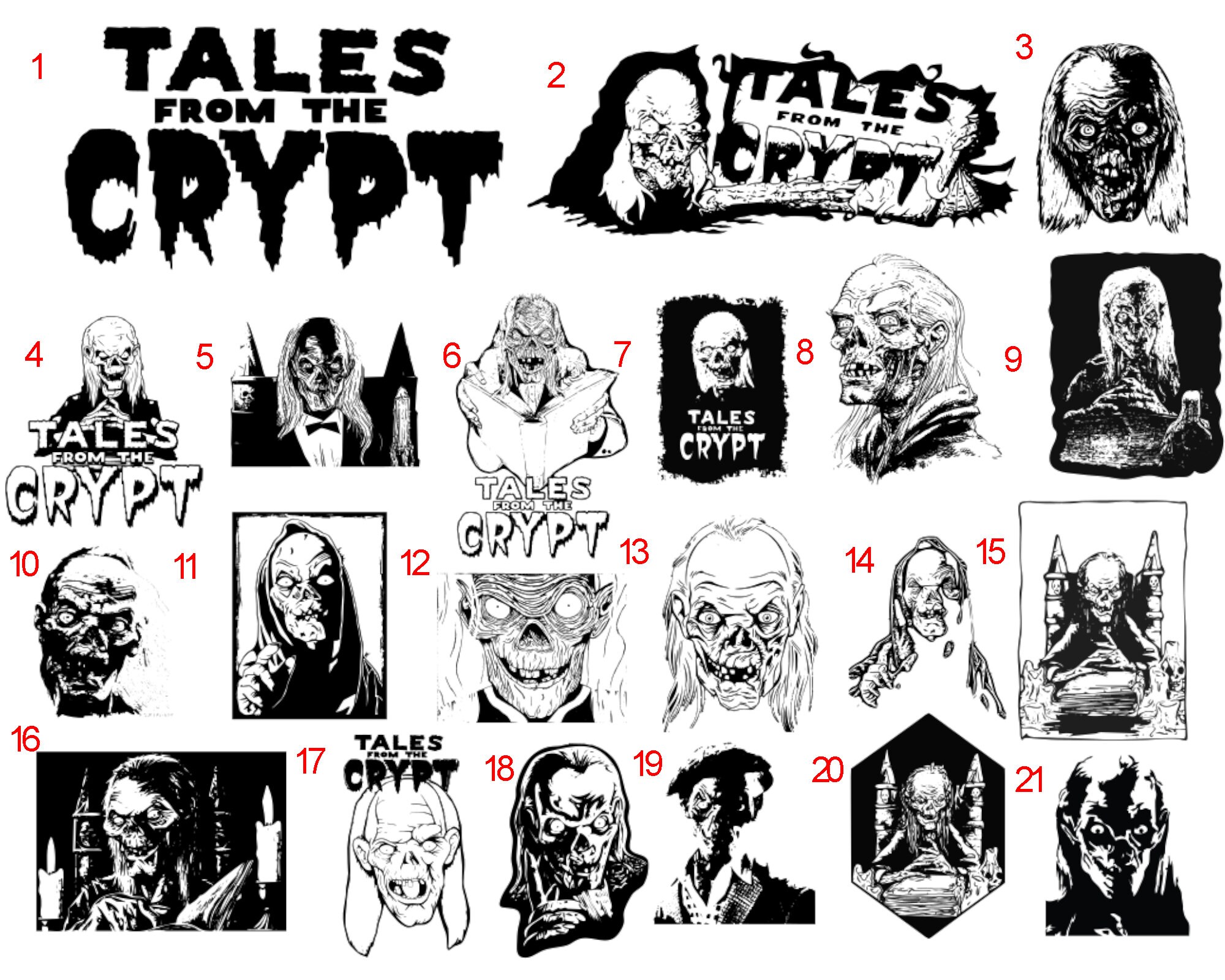 SVG File. 21 Tales From the Crypt SVG File Mega Pack Crypt Etsy