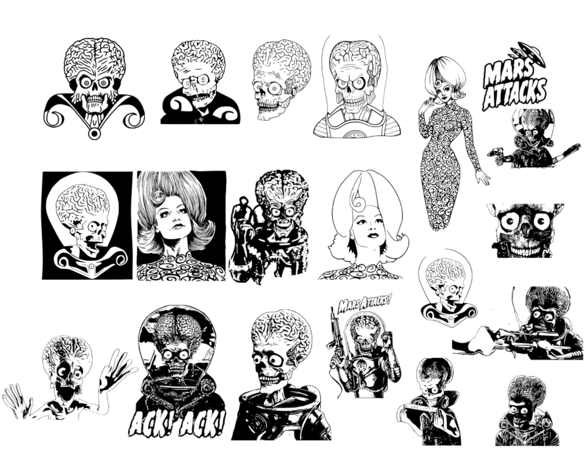 SVG File. 20 Mars Attacks SVG File Mega Pack Cricut Vector Etsy
