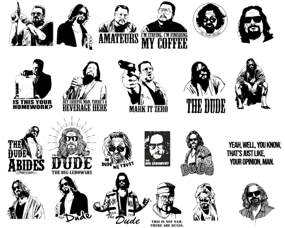 SVG File. 23 the Big Lebowski SVG File Mega Pack the Dude Etsy Australia