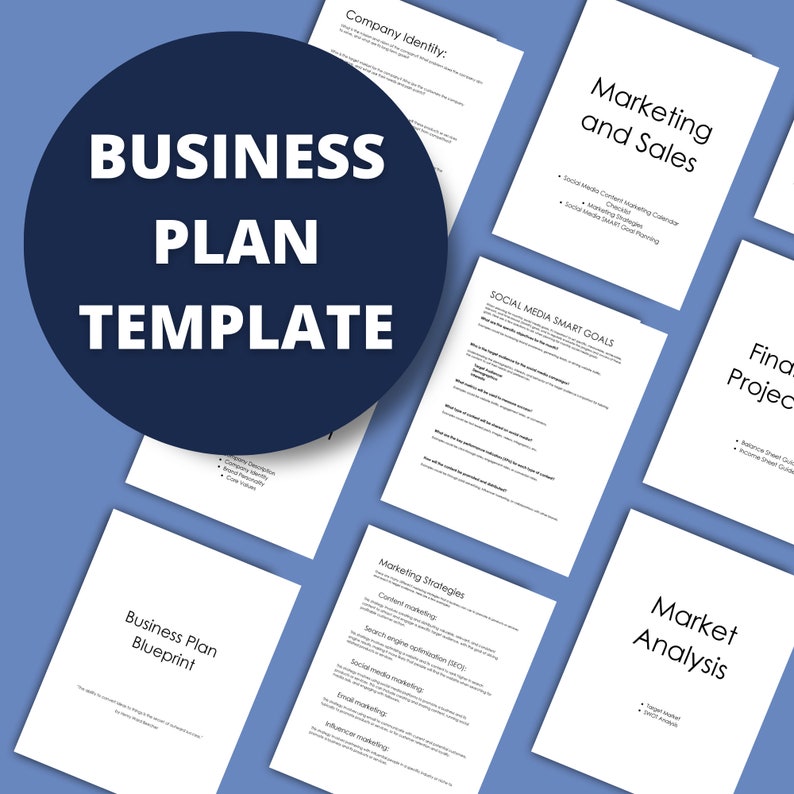 Business Plan Template Start up Business Planner, Small Business, Business Worksheet, Printable