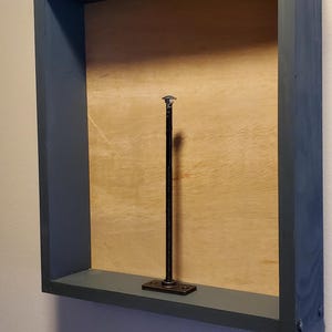 PRIVAT FÖRSÄLJNING: Stor trähandskedisplay Shadowbox, Ek/naturfärgad (18x15x4)