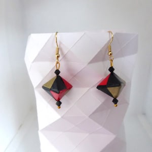 Origami earrings.