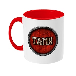 MMORPG TANK Coffee Mug- Gamer Mug- Gift for Gamer- World of Warcraft Horde Inspired Mug- Gamer gift - PC Gamer Gift - mmo cup