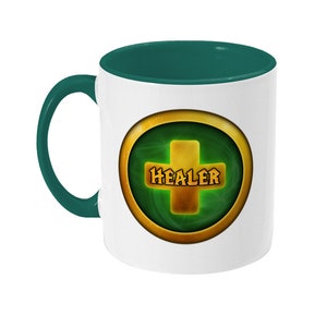 MMORPG HEALER Coffee Mug- Gamer Mug- Gift for Gamer- World of Warcraft Inspired Mug - Gamer gift - PC Gamer Gift- mmo Coffee Mug