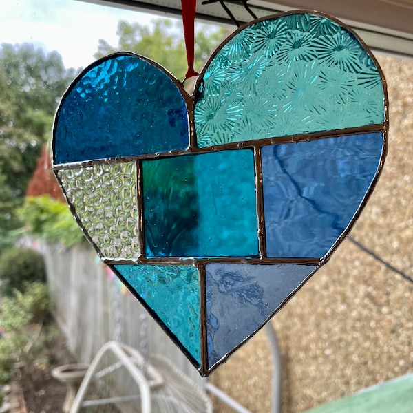 Stained Glass Heart Etsy UK
