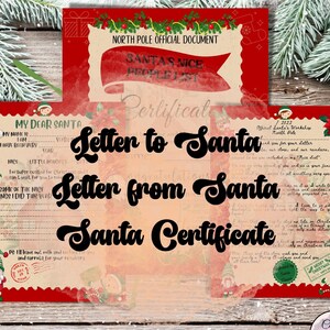 Carta a Papá Noel, Carta de Papá Noel, Certificado de Papá Noel, Juegos navideños para adultos, Juegos nocturnos de Navidad, Juegos familiares de Navidad, Planificación navideña