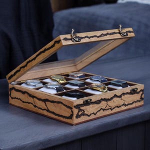Wood Watch Case for Timepieces, Wooden Watch Display Box & Organizer, Jewelry Box for Women, Gift for Husband, Birthday Gift for Father