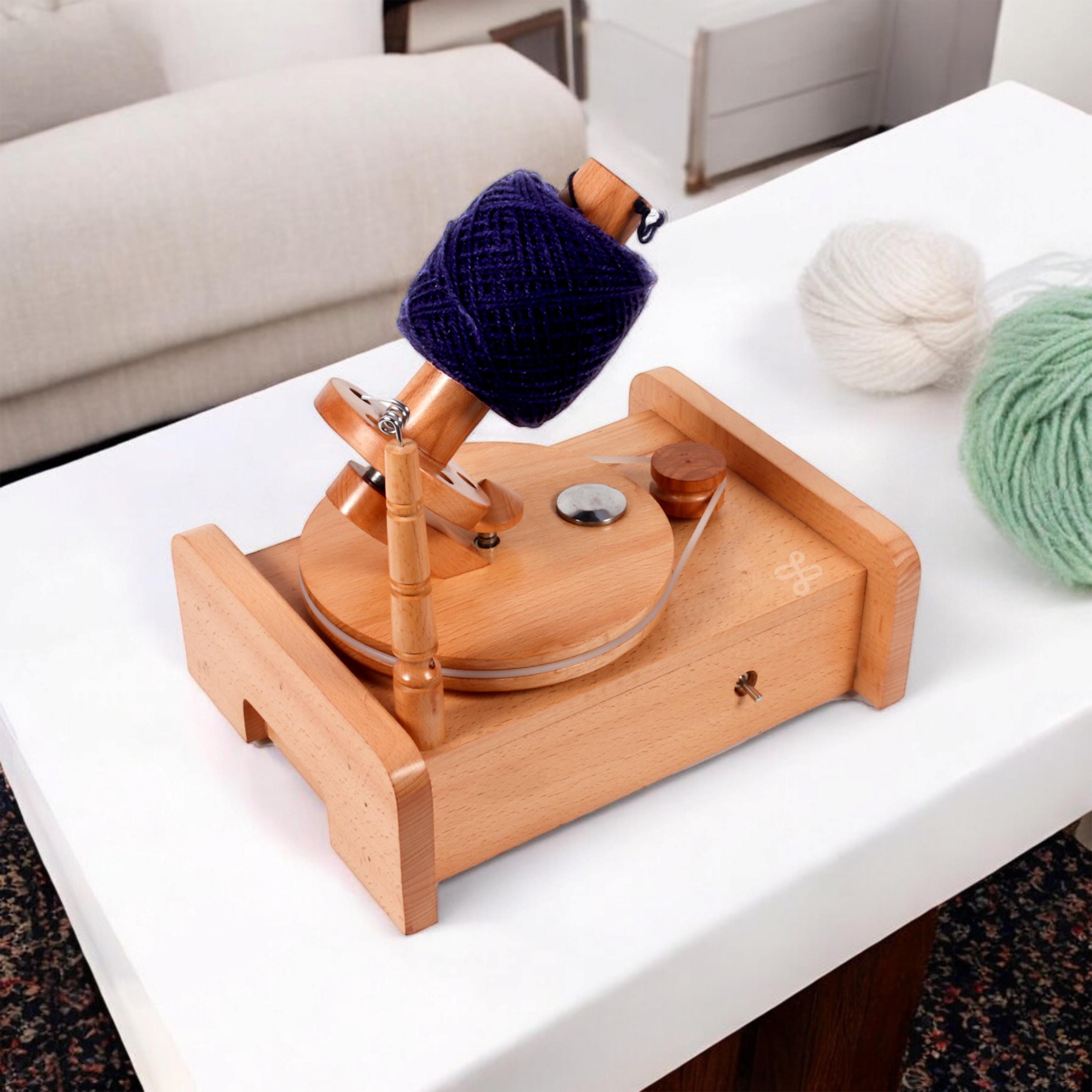 Electric Yarn Winder, Wooden Yarn Ball Winder, Handmade yarn winder for crocheting Spinning & Weaving, Fully Assembled Easy to use