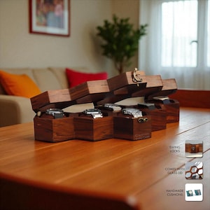 personalised watch display case 6 slots