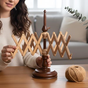 Dévidoir à fil de table en bois, accessoires de tricot et de crochet, outils de tissage et de filage, fabrication en hêtre, bois multi-bois et bois antique