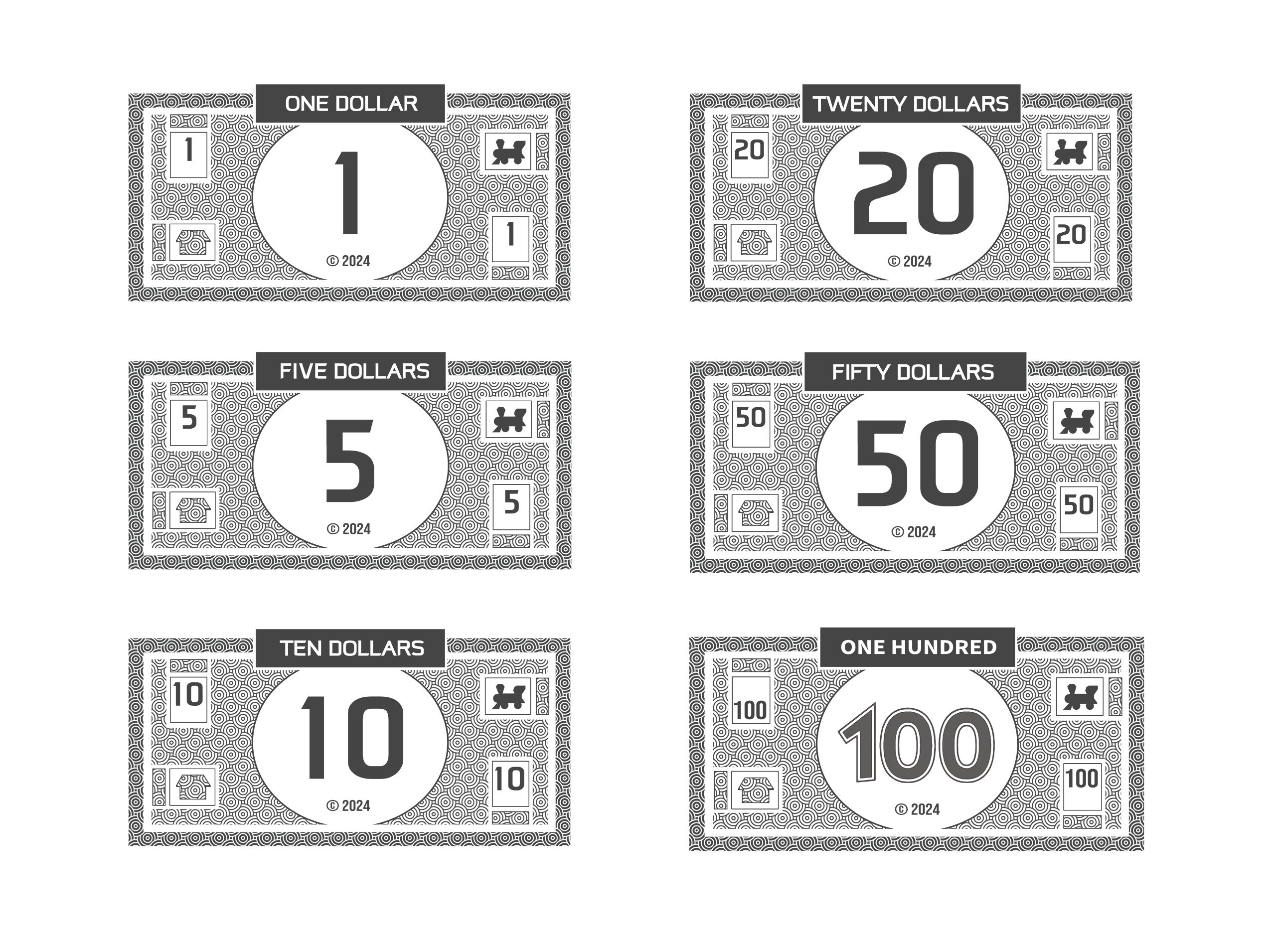 Editable Monopoly Board Svg, Train, Icons, Digital Monopoly Board With ...