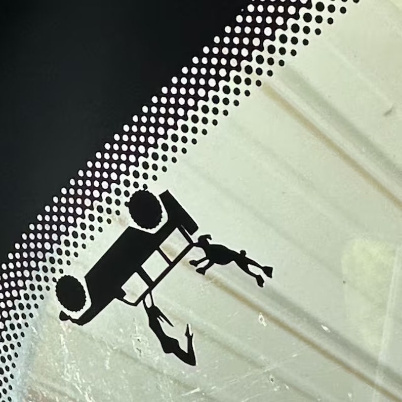 broken or cracked windshield replacement decal