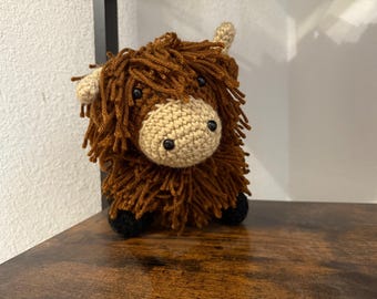 Adorable Crocheted Highland Cow