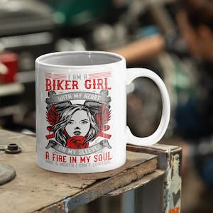 Biker Becher, Ich bin ein Biker Mädchen Becher, Motorrad Becher Geburtstagsgeschenke, Geschenk für sie Motorrad Geschenke, Weihnachtsgeschenk, Motorrad Becher Motorrad Mädchen