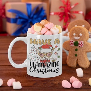 Christmas Mug, Llamazing Christmas Mug, Christmas Gift, Funny Christmas Present, Coffee Mug, Merry Christmas Mug, Office Mug, Llama Gift