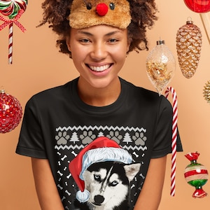 Husky T Shirt, Dog T shirt, Dog Christmas T Shirt, Husky Gift, Dog Gift, Dog Christmas Shirt, Husky Christmas T Shirt, Funny Dog T Shirt