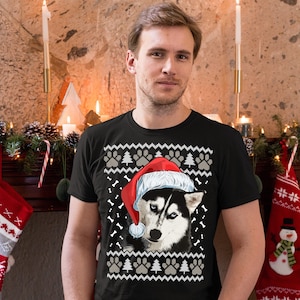 Husky Christmas Tshirt, Funny Husky Gift, Husky Mom T-shirt, Christmas Dog Tee, Funny Christmas Tee For Him or Her Child Siberian Husky Dog