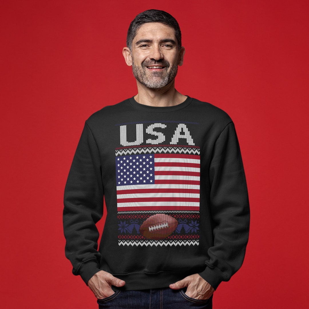Football Sweater Football Christmas Sweater USA Football Etsy