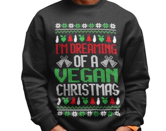 Dreaming of a Vegan Christmas Sweater, Vegan Gifts, Gift for