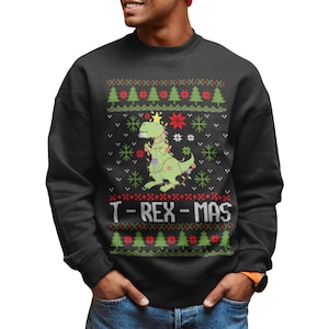 Suéter T Rex, Presentes de Natal T Rex, Moletom T Rex, Tops TRex Engraçados, Pulôver T-Rex, Pulôveres de Natal, Moletons de Natal