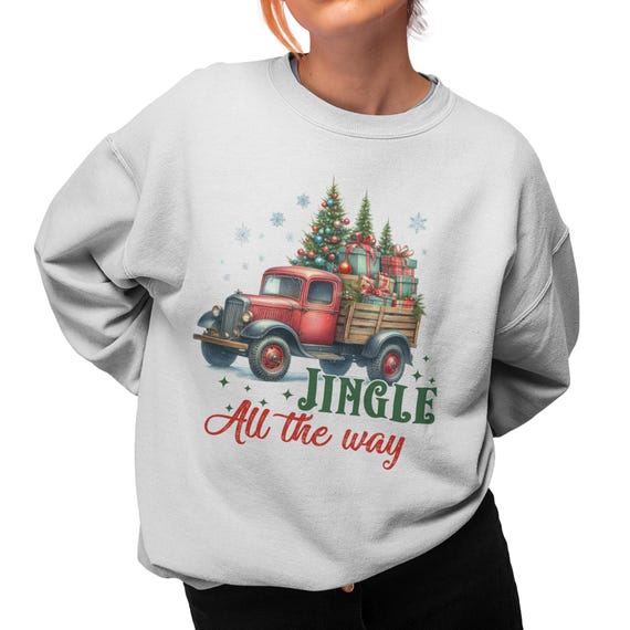 Jingle All the Way Christmas Sweatshirt, Festive Holiday Jumper