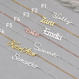 Matching top name necklaces