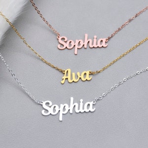 Custom Silver Name Necklace, Kids Name Necklace, Personalized Name Necklace,Dainty Name Necklace, Minimalist Jewelry, Mothers Day Gift