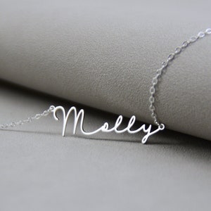 Silver Name Necklace, Personalized Name Necklace, Minimalist Name Necklace, Custom Necklace for Women, Personalized Jewelry,Mothers Day Gift